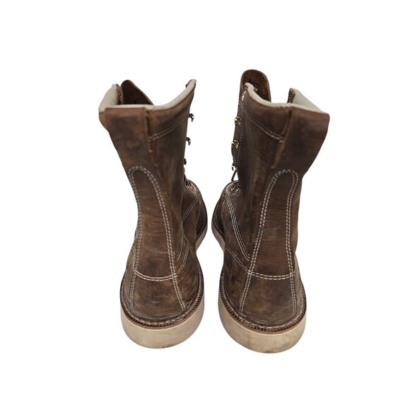 Thorogood Men's 8" Wedge Sole Soft Toe Work Boot (U.S.A.) 814-4178 Brown 12D - Picture 3 of 7